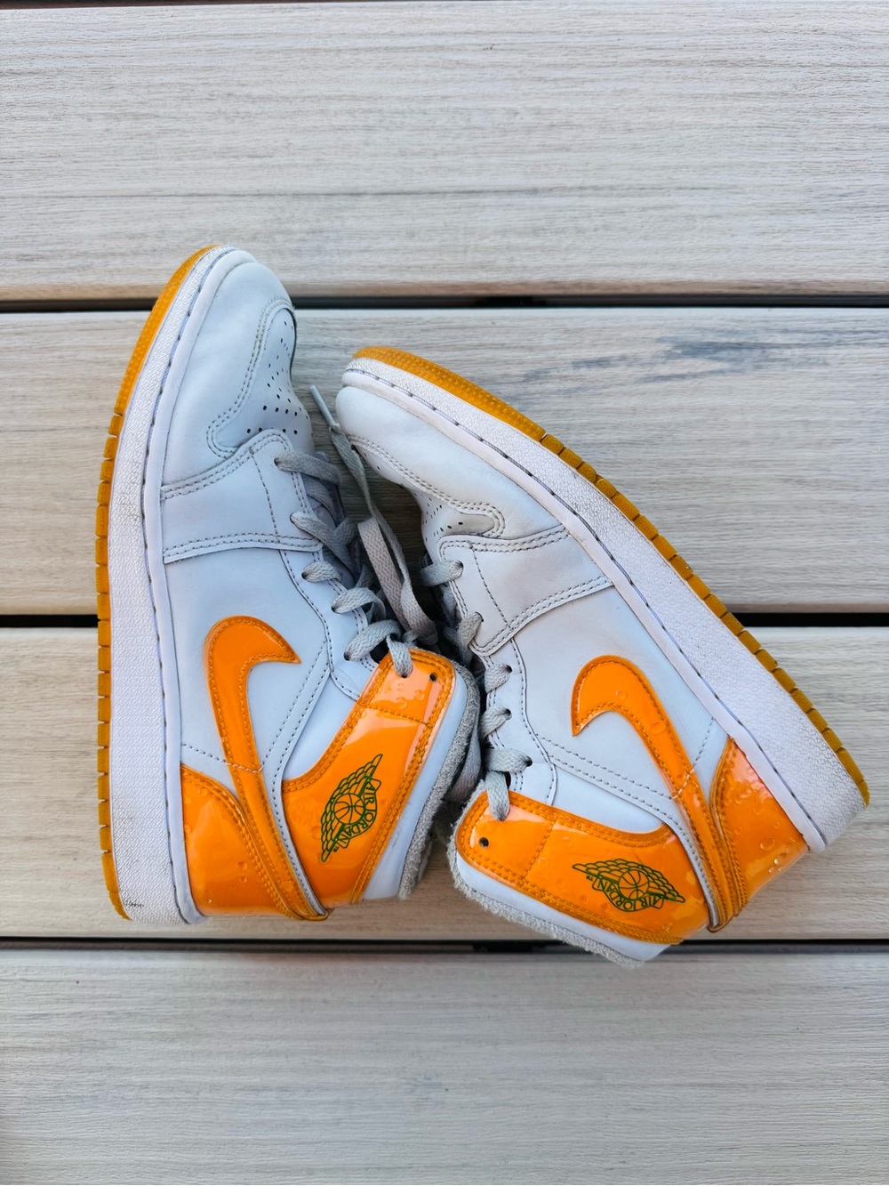 Nike Air Jordan 1 Orange/Grey Youth 5.5